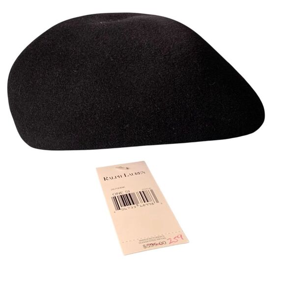 NEW NWT Ralph Lauren Purple Label FELT RABBIT HAIR CAP HAT BERET BEANIE $595 main image 4